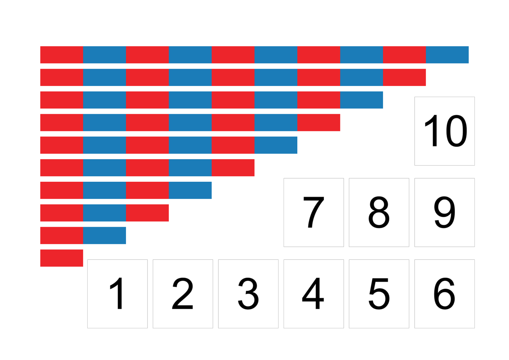 Montessori Red and Bkue Printable Activity